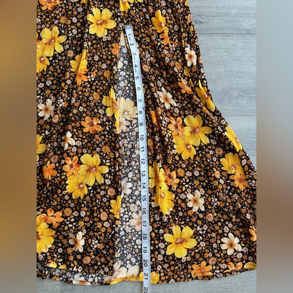 Retro Boho Mi Ami Francesca’s Whimsygoth Floral Maxi Dress M | fairy core - Picture 9 of 13